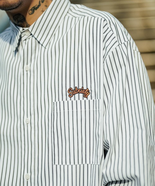 「Subciety」 長袖シャツ X-LARGE ブルー メンズ_画像4
