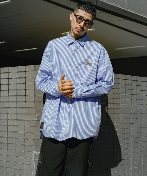 「Subciety」 長袖シャツ X-LARGE ブルー メンズ_画像5
