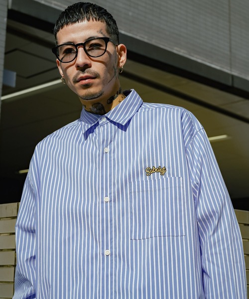 「Subciety」 長袖シャツ X-LARGE ブルー メンズ_画像6