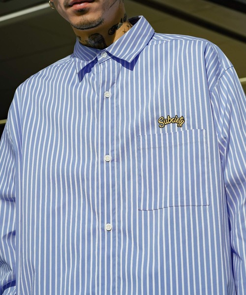「Subciety」 長袖シャツ X-LARGE ブルー メンズ_画像7