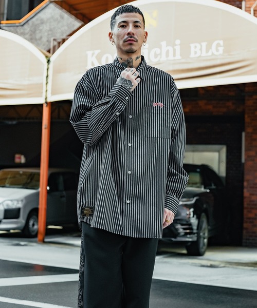 「Subciety」 長袖シャツ X-LARGE ブルー メンズ_画像8