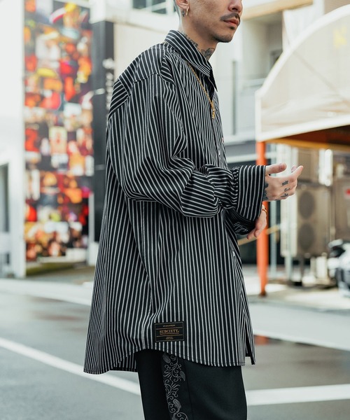 「Subciety」 長袖シャツ X-LARGE ブルー メンズ_画像9
