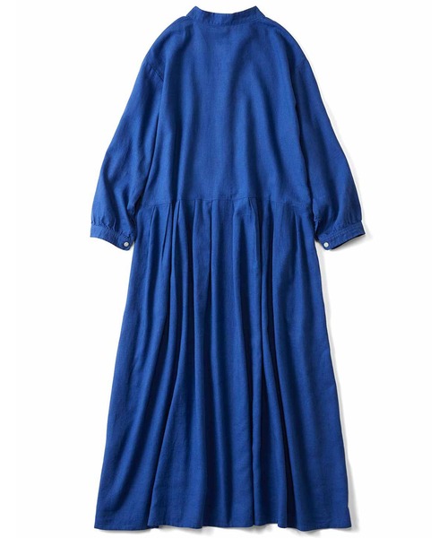 「Live in comfort」 7分袖ワンピース MEDIUM ブルー レディース_画像5