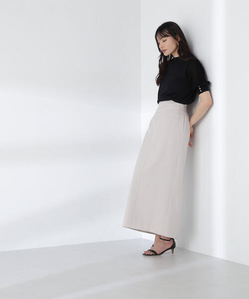 「NATURAL BEAUTY BASIC」 7分袖ニット FREE ベージュ レディース_画像3