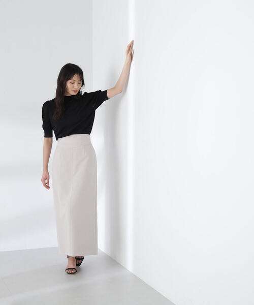 「NATURAL BEAUTY BASIC」 7分袖ニット FREE ベージュ レディース_画像5
