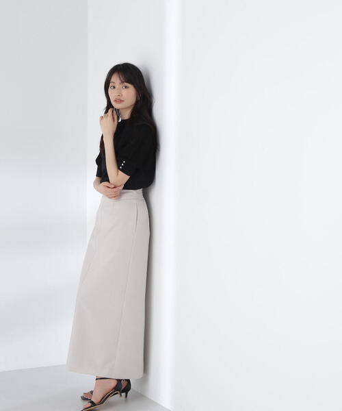「NATURAL BEAUTY BASIC」 7分袖ニット FREE ベージュ レディース_画像7