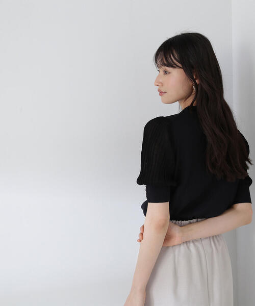 「NATURAL BEAUTY BASIC」 7分袖ニット FREE ベージュ レディース_画像8