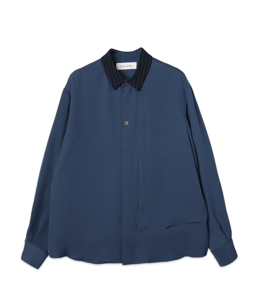 CULLNI（クルニ） シャツ Double Satin Asymmetrical Layered Shirt