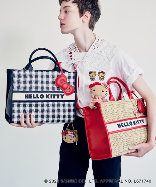 sanrio（サンリオ） トートバッグ 「HELLO KITTY×VIS」日焼けデザイン