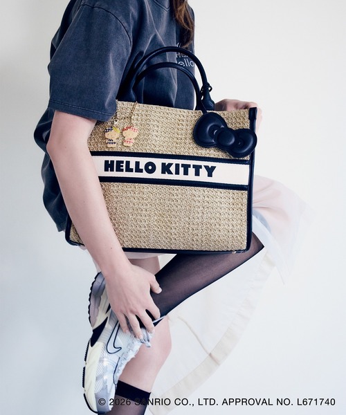 sanrio（サンリオ） トートバッグ 「HELLO KITTY×VIS」日焼けデザイン