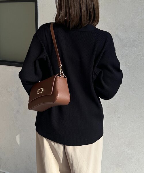 「Thevon」 ニットカーディガン FREE オリーブ レディース_画像4