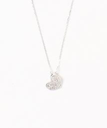 con affetto ネックレス K10ダイヤハートネックレス レディース