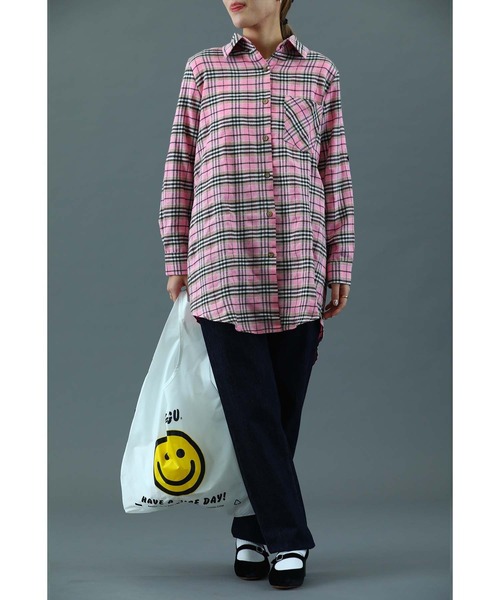 シャツワンピース チェックロングシャツワンピース : ZOZOTOWN Yahoo