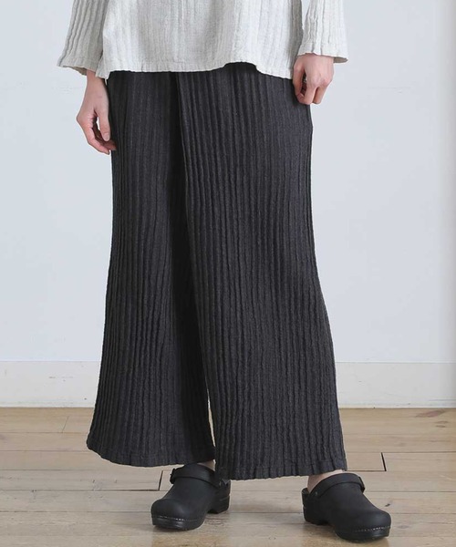 plantation／メランジWAVEパンツ Plantation / S BIZEN MELANGE WAVE / パンツ(M black(26