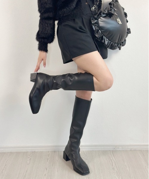 歩きやすいキューバンヒールロングブーツ 楽天市場】【即日発送/在庫あり】3L 25.5cm 11.5cm ヒール