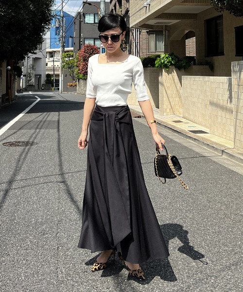 リボン付き ブラックフレアスカート スカート 2WAYリボンフレアスカート : ZOZOTOWN Yahoo!店 - 通販