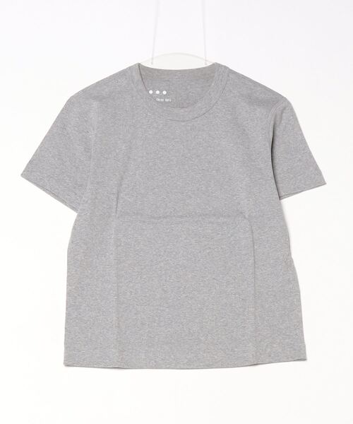 three dots ホワイト ショートスリーブTシャツ 　Sサイズ three dots(スリードッツ)｜【UNISEX】スマイルダブルコットン
