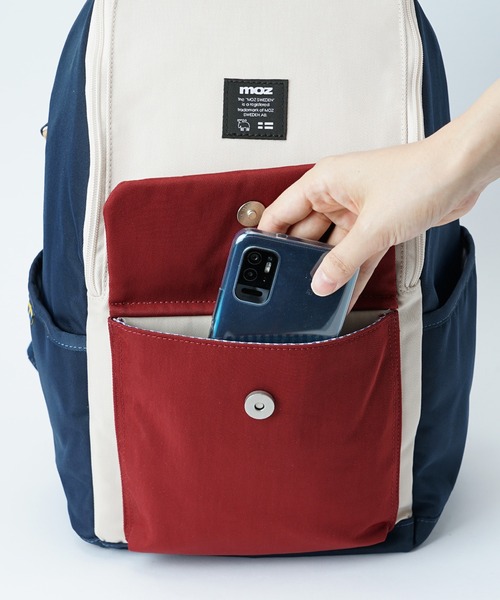 新品タグ付♡匿名配送☆moz　トリコロールカラー　マザーズリュック 新品タグつき】moz(モズ) 多機能♡リュック - メルカリ