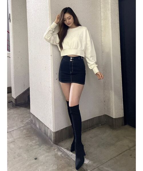 GYDA スウェット ABERRANTサムホールSHORTスウェットTOPS