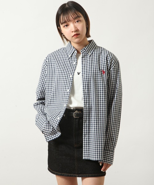 ブラウス シャツ U.S. POLO ASSN 長袖 ボタンダウン レギュラーサイズ シャツ レディース メンズ U.S. POLO ASSN. ブラウス シャツ ASSN 長袖 ボタンダウン