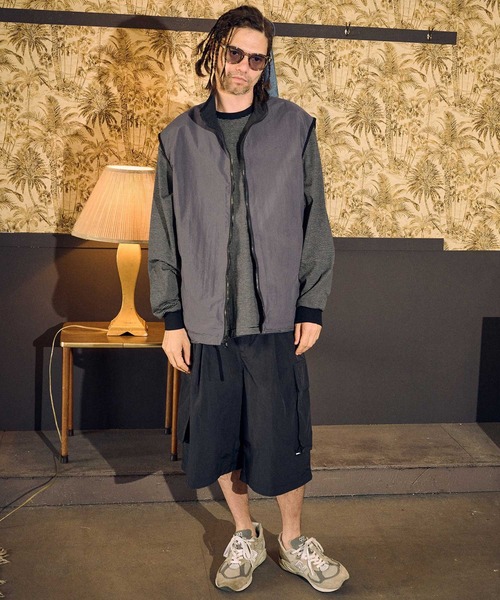 ベスト ジレ 「ADAMPATEK/アダムパテック」light nylon reversible vest/ライトナイロンリバーシブルベスト レディー aquagarage ノーカラーベスト レディース 春夏秋 カジュアル