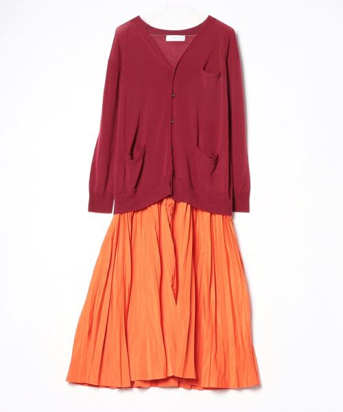 TOGA PULLA」 ドッキングワンピース 38 レッド レディース