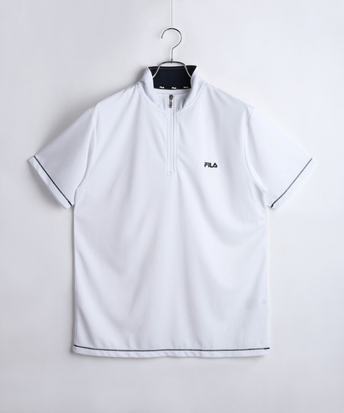 K920 FILA 半袖 トップス ジップ ドライハーフジップ半袖Tシャツ(フィラ) - ファッション通販なら