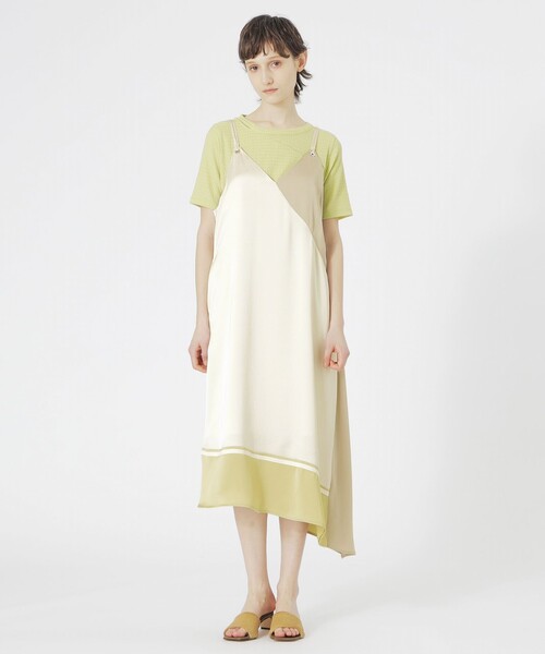 ワンピース 「ドラマ着用商品」カラーブロックスリップワンピース | LOVELESS | 02