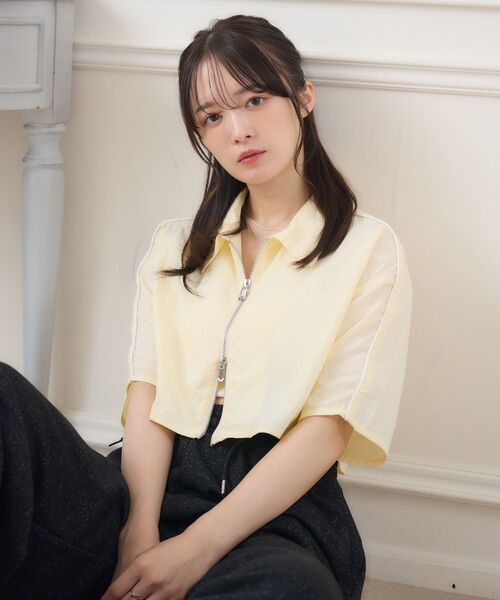 Emsexcite ブラウス シャツ ZIPショートSH レディース