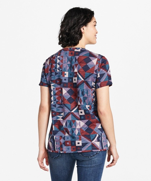tシャツ シグネチャー・スラブニット・ティ、Vネック　パターン 米国フィット・レギュラー レディース L.L.Bean tシャツ シグネチャー・スラブニット・ティ、Vネック