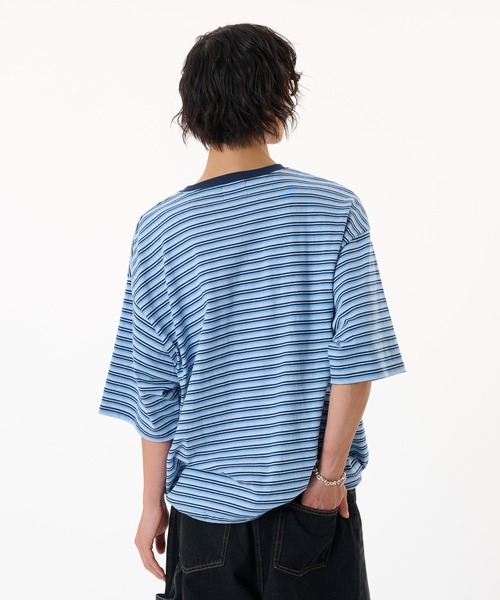 Tシャツ・カットソー No.1198 multi stripe collar T (3color) Tシャツ・カットソー No.1198 multi stripe collar T (3color