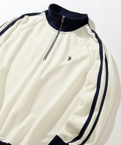 2色 スウェット トレーナー ハーフジップ サイドライン ボア裏地 U.S. POLO ASSN. トレーナー スウェット 「U.S. ASSN./ユーエス