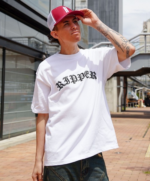 RIPPER tシャツ 「RIPPER」オールドイングリッシュ カレッジロゴ