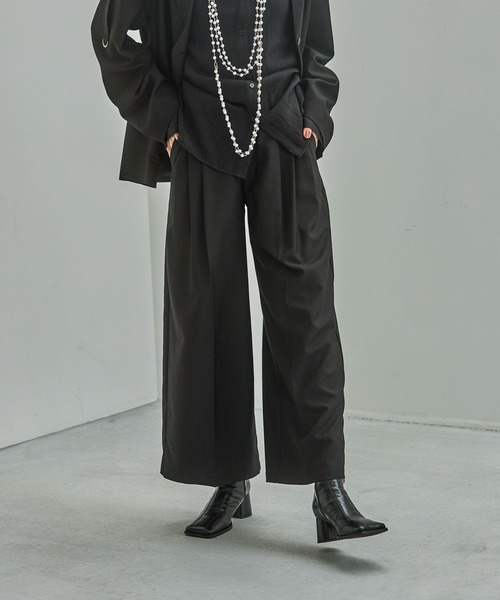 PAGEBOY（ページボーイ） スラックス パンツ タックスラックス