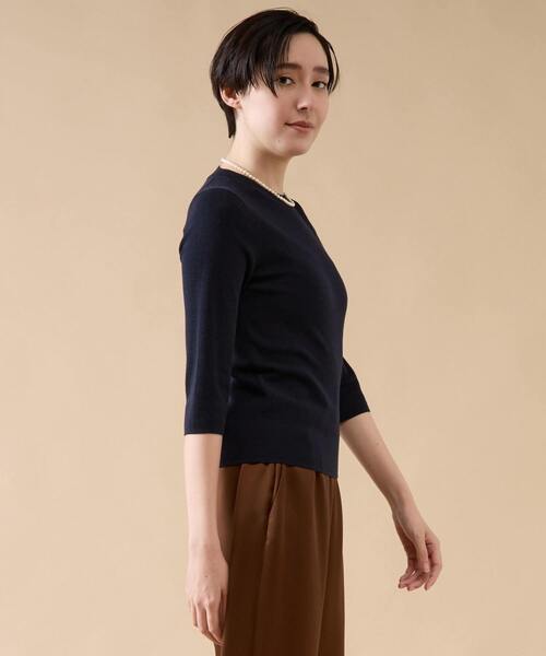ニット セーター ESSENTIALハーフスリーブプルオーバー（アンサンブル可） レディース ESSENTIALハーフスリーブプルオーバー（アンサンブル可