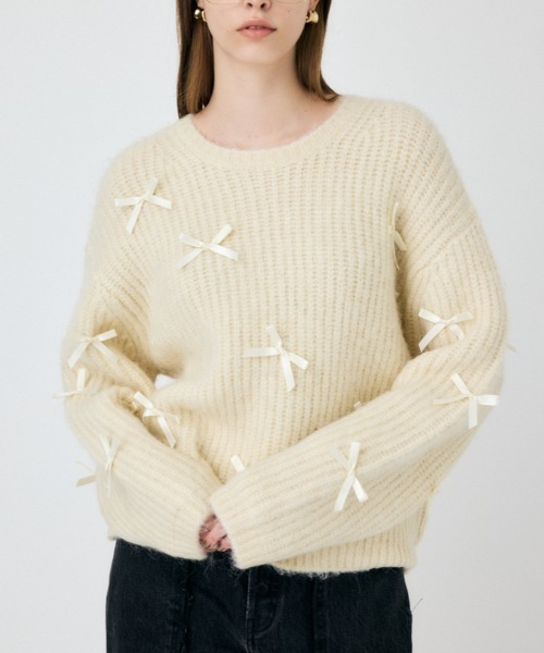 ニット セーター 「WEB限定」RIBBON FANCY ニットトップス レディース
