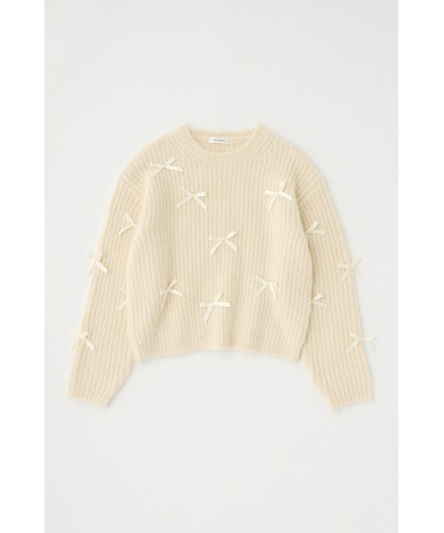ニット/セーター MOUSSY RIBBON FANCY KNIT MOUSSY（マウジー） ニット セーター 「WEB限定」RIBBON FANCY ニット
