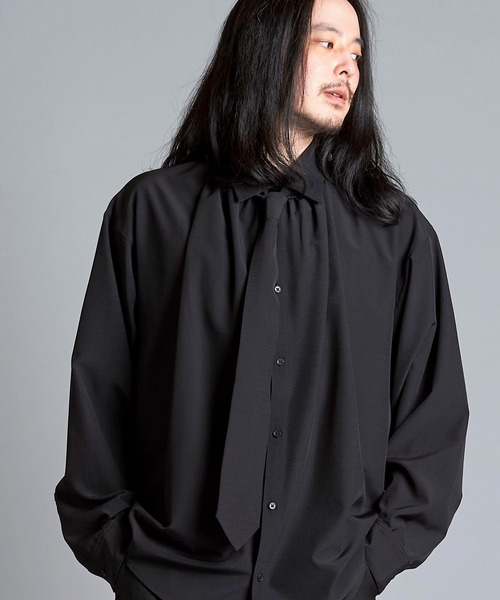 NO ID.（ノーアイディー） シャツ 「NO ID.」Neck Gather Big Shirt