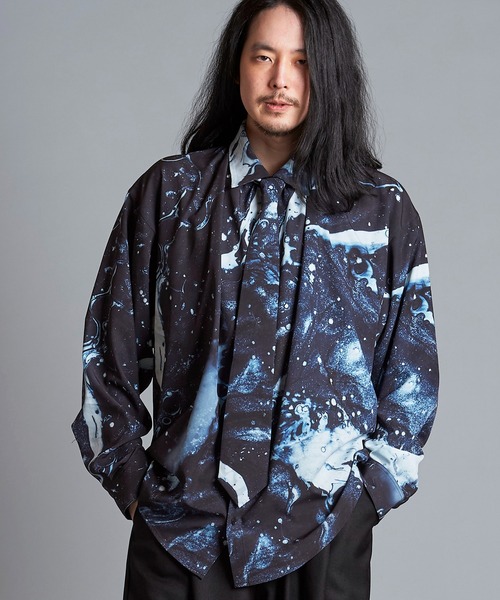 NO ID.（ノーアイディー） シャツ 「NO ID.」Neck Gather Big Shirt