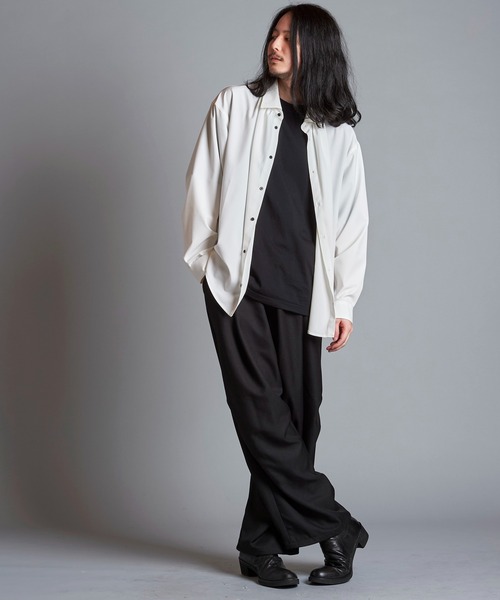 NO ID.（ノーアイディー） シャツ 「NO ID.」Neck Gather Big Shirt