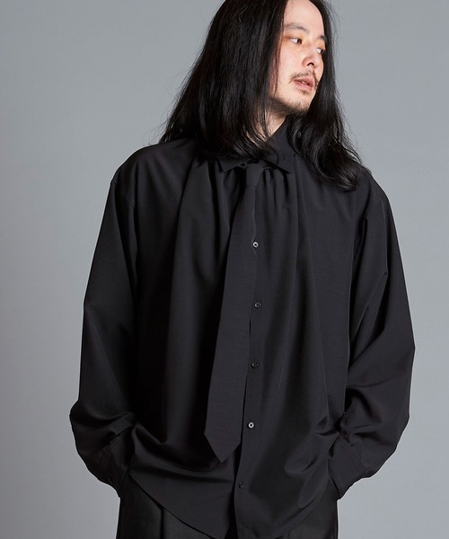 NO ID.（ノーアイディー） シャツ 「NO ID.」Neck Gather Big Shirt