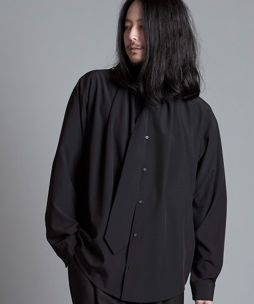 NO ID.（ノーアイディー） シャツ 「NO ID.」Neck Gather Big Shirt