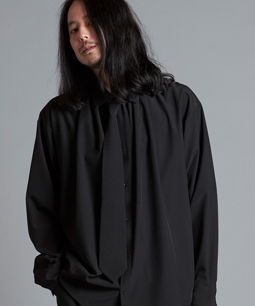 NO ID.（ノーアイディー） シャツ 「NO ID.」Neck Gather Big Shirt