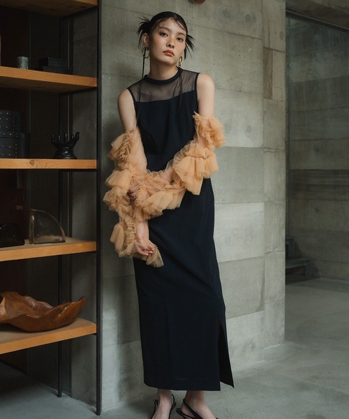 新品未着用　ANDRESD detached sleeve dress ANDRESD ドレス detached sleeve dress ディタッチドスリーブ