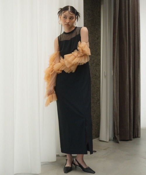 ANDRESD ドレス detached sleeve dress ディタッチドスリーブ