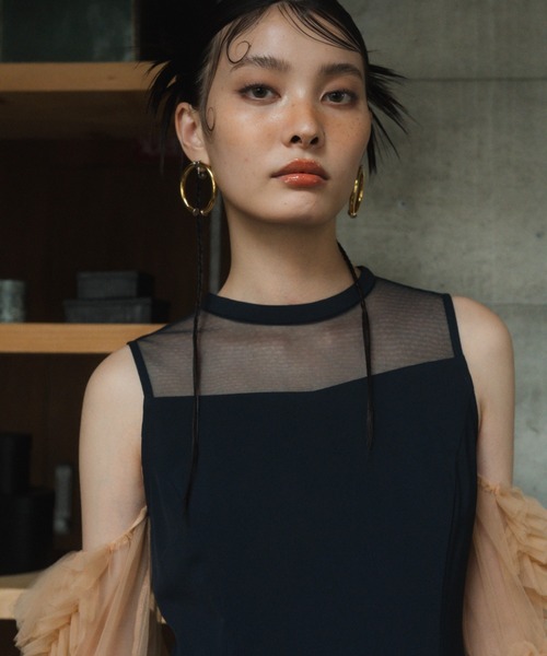 ANDRESD ドレス detached sleeve dress ディタッチドスリーブ