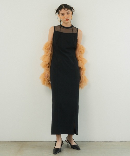 ANDRESD ドレス detached sleeve dress ディタッチドスリーブ