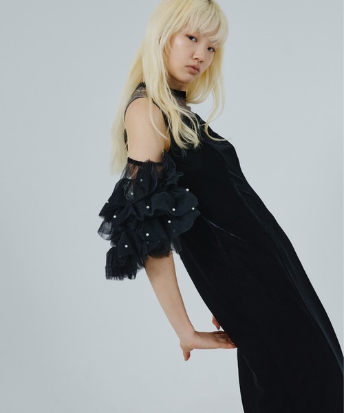 ANDRESD ドレス detached sleeve dress ディタッチドスリーブ