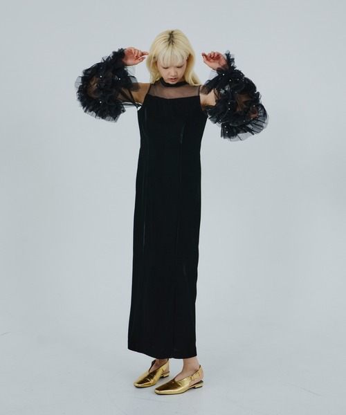 ANDRESD ドレス detached sleeve dress ディタッチドスリーブ