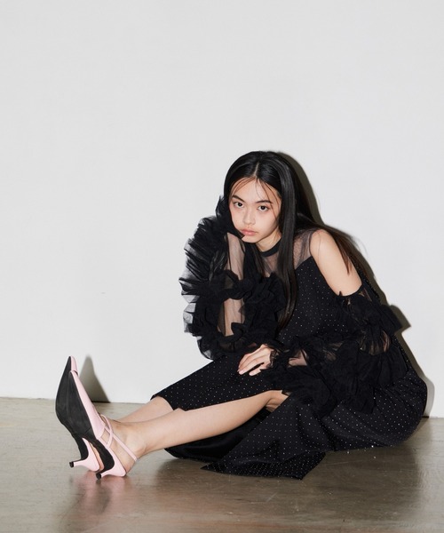 パーティードレス ドレス ディタッチドスリーブドレス / detached sleeve dress